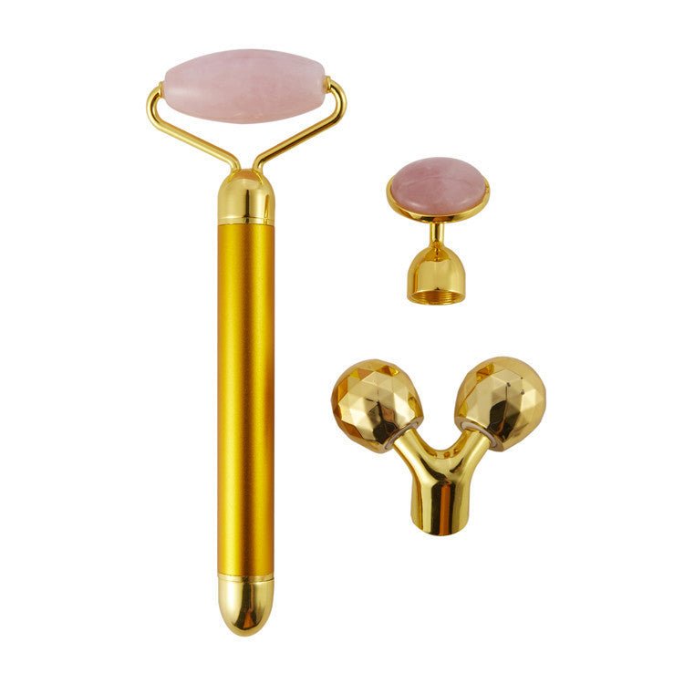 Rouleau de Jade Vibrant 3 - en - 1 – Masseur Facial Liftant - Les Choix d'Elles